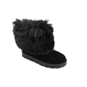 Journee Collection Women's Shanay Cold Weather Lug Sole Booties Black Size 8